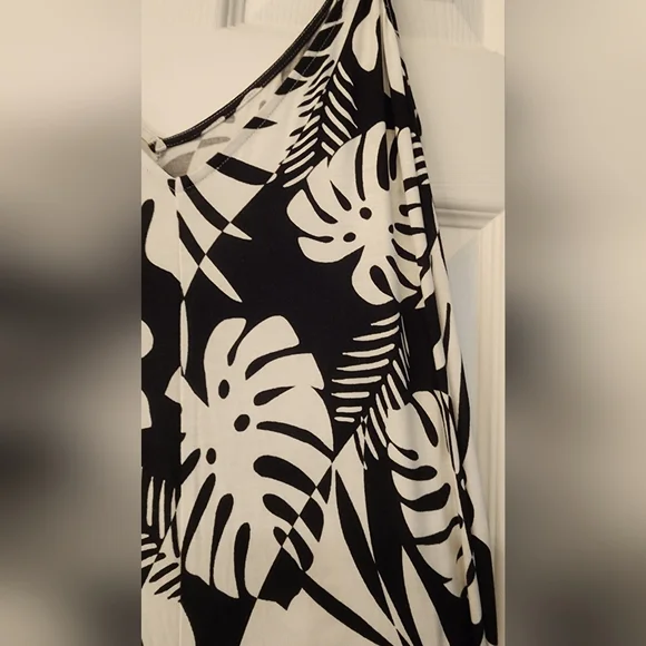 Sunshine 79 Optic Tropic Wide-Leg Relaxed Jumpsuit In Black/White Size SM - Picture 5 of 13